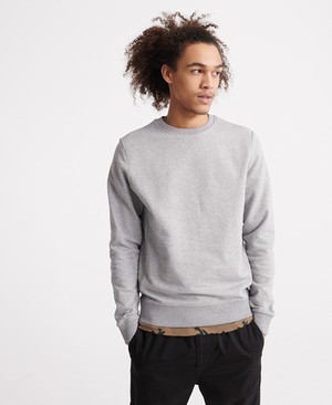 Superdry Organic Cotton Standard Label Crew Férfi Pulóver Kék/Szürke | ZNHOV0728